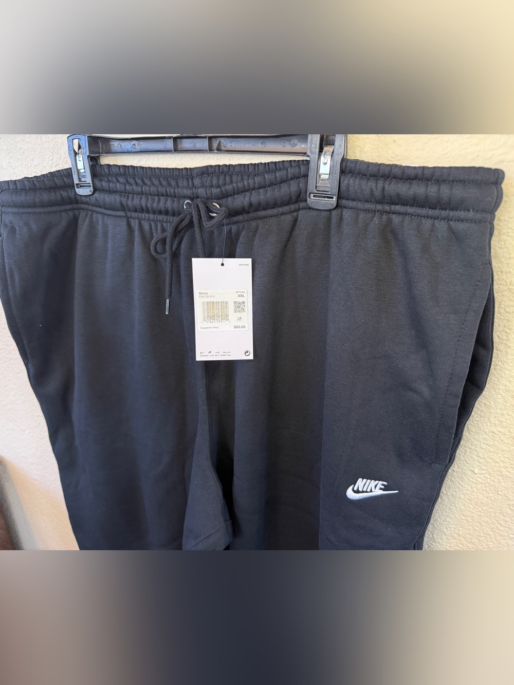 Nike Men’s Open Hem Fleece Pocket Sweatpants, Black, Size XXL - Picture 3 of 16